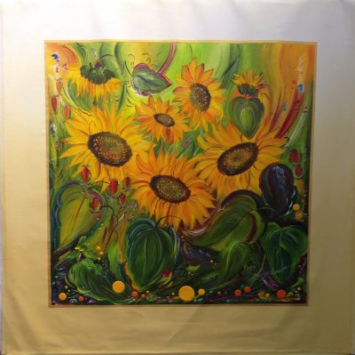 Sunflowers In Window
