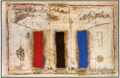Trois Espaces Rouge Noir Bleue