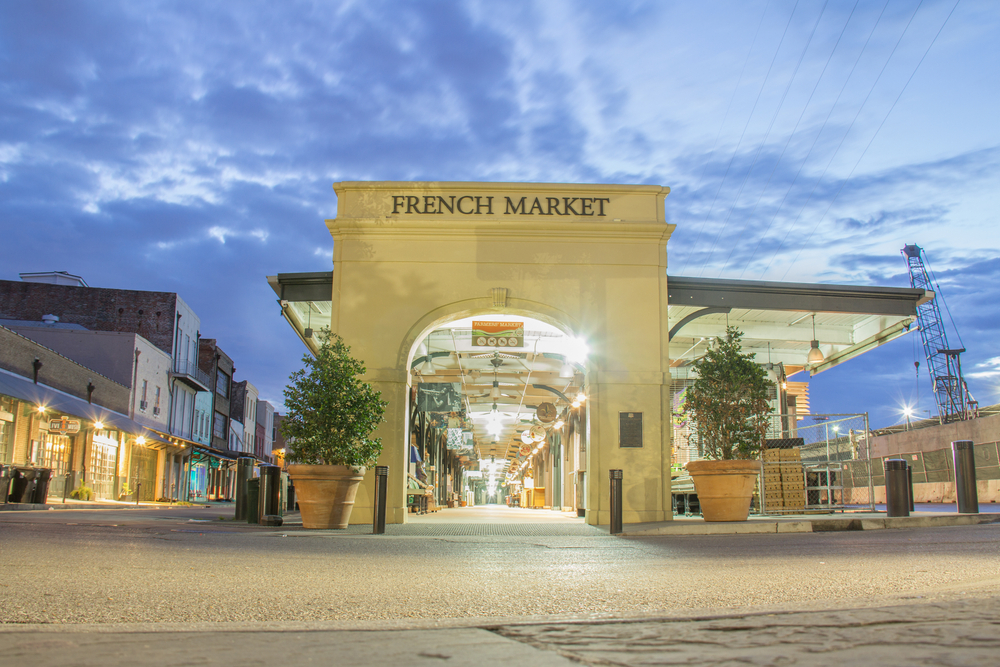 New Orleans French Market located in the French Quarter